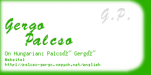 gergo palcso business card